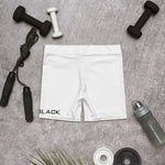 Load image into Gallery viewer, Skin so Black biker shorts (white)
