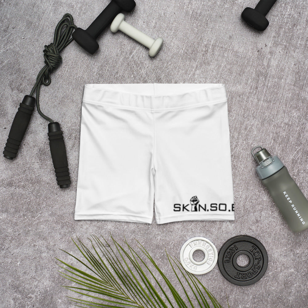 Skin so Black biker shorts (white)