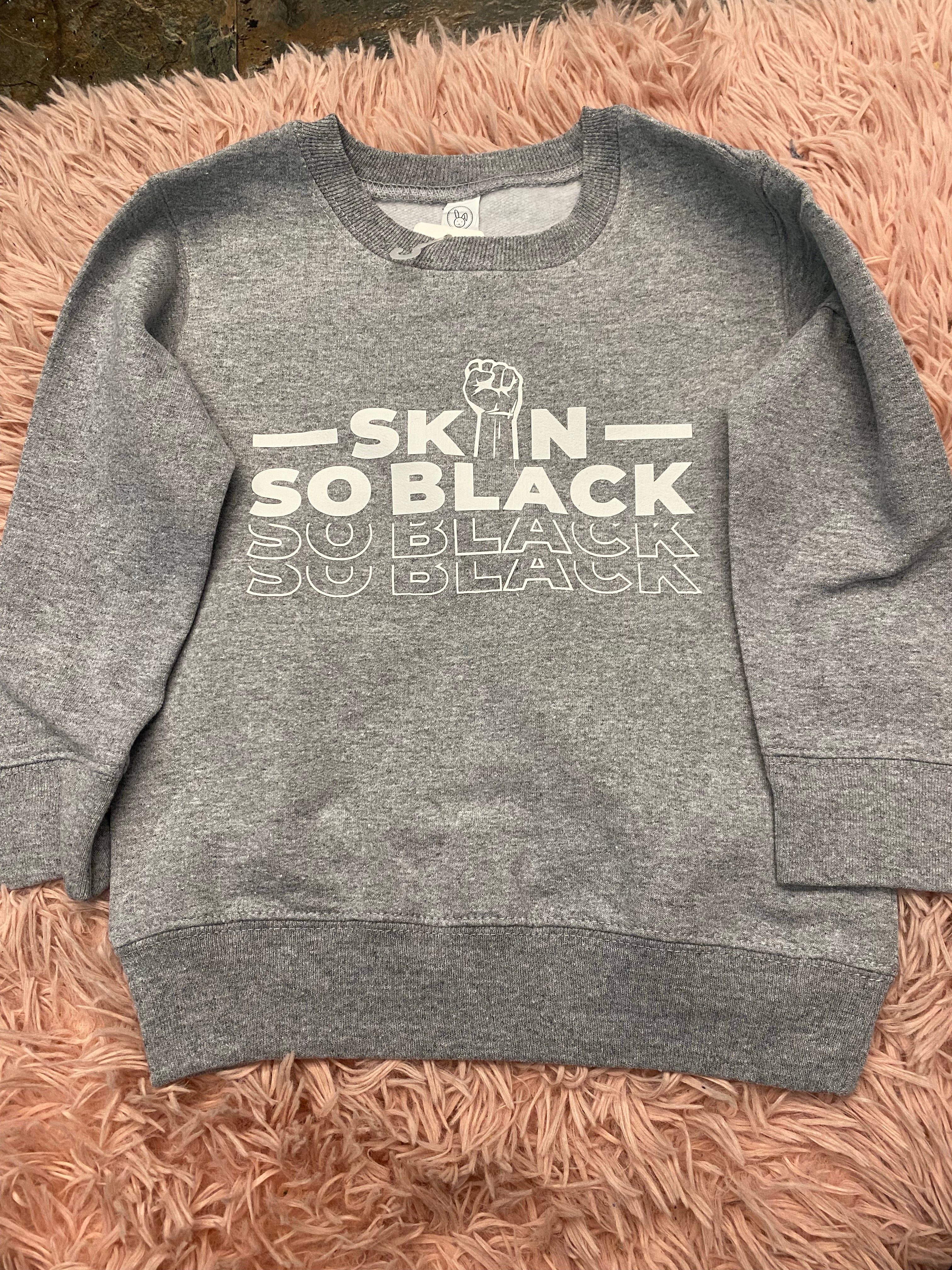 Grey toddler SKIN.SO.BLACK pullover