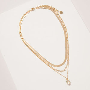 Initial Letter Charm Necklace