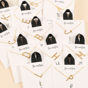 Initial Gold Dip Short Necklace