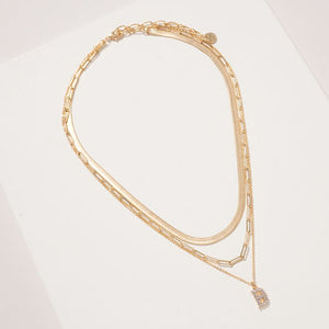 Initial Letter Charm Necklace