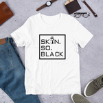 Load image into Gallery viewer, White Skin.So.Black Tee w/ Black Box
