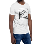 Load image into Gallery viewer, White Skin.So.Black Tee w/ Black Box
